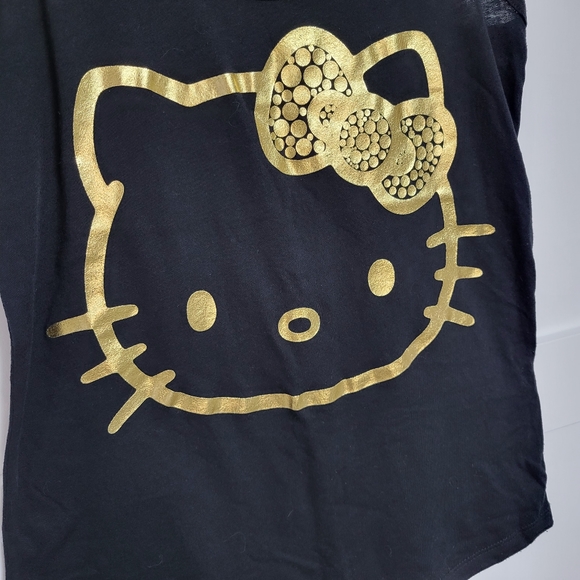 ✨️3 For $30✨️Hello Kitty Racerback Tank - Black & Gold (S) - Picture 3 of 7